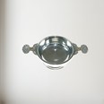 Birthstone Pewter Quaich November With Topaz Stones Top View of Birthstone pewter quaich November with Topaz Stones