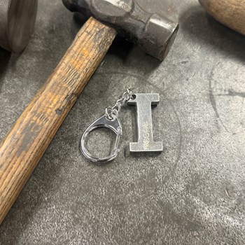 Initial I Touchmarked Pewter Keyring Initial I Touchmarked Pewter Keyring