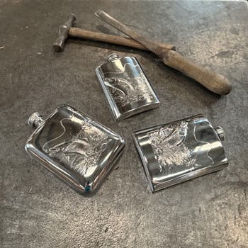 6oz Embossed Fishing Flask