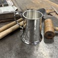 Football Scene One Pint Pewter Tankard