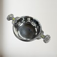 Birthstone Pewter Quaich August With Peridot Stones Birthstone Pewter Quaich August With Peridot Stones