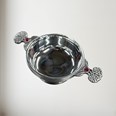 Birthstone Pewter Quaich July With Ruby Stones Birthstone Pewter Quaich July With Ruby Stones