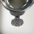 Birthstone Pewter Quaich February With Amethyst Stones Birthstone Pewter Quaich February With Amethyst Stones