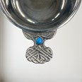 Birthstone Pewter Quaich December With Turquoise Stones Birthstone Pewter Quaich December With Turquoise Stones