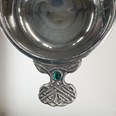 Birthstone Pewter Quaich May With Emerald Stones Birthstone Pewter Quaich May With Emerald Stones