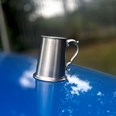 One Pint Antique Fancy Handle Pewter Tankard A238SA blue