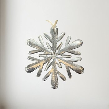 Pewter Snowflake Christmas Tree Decoration