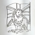 Union Jack Lion Handle One Pint Pewter Tankard Union Jack Lion Handle One Pint Pewter Tankard