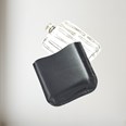 Black Leather Pouch to fit 4oz pocket flasks with flask