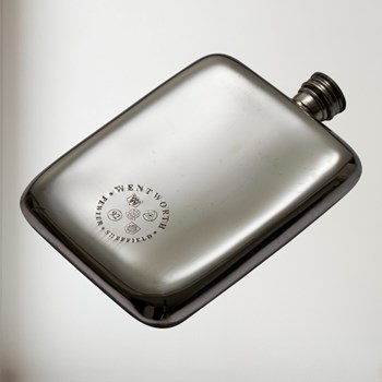 6oz Roaring Stag Pewter Pocket Flask 6oz Roaring Stag Pewter Pocket Flask