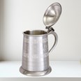 Lid open on Medieval Tankard