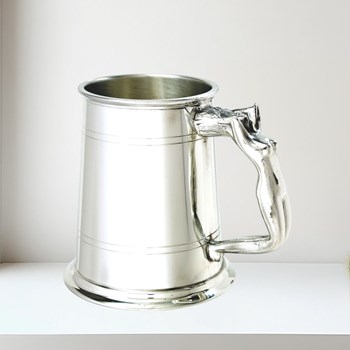 Nymph Handle Pewter Tankard