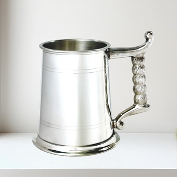 Rope Handle One Pint Pewter Tankard Rope Handle 1 pint Pewter Tankard