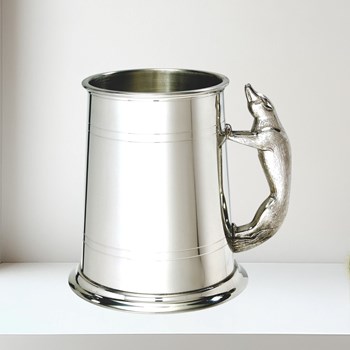 Fox Handle One Pint Pewter Tankard Fox Handle 1 pint pewter Tankard