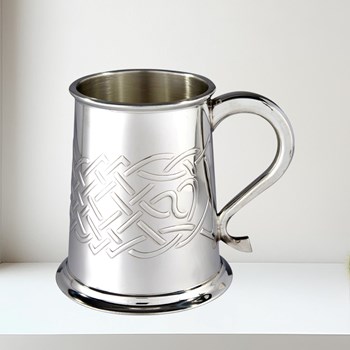 Islay Celtic Embossed One Pint Pewter Tankard Islay pewter tankard