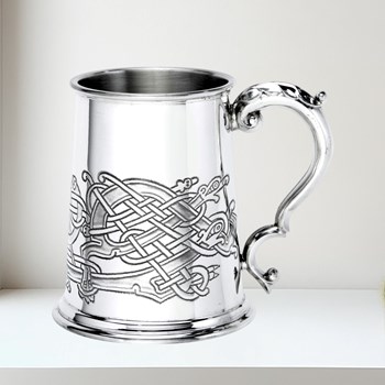 Celtic Birds One Pint Pewter Tankard Celtic Birds 1 pint pewter Tankard