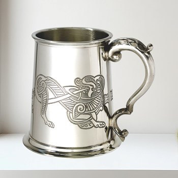 Celtic Lion 1 Pint Pewter Tankard