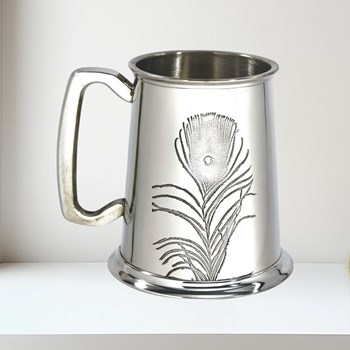 Peacock 1 pint Pewter Tankard