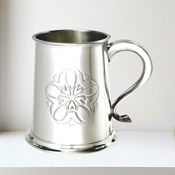 Yorkshire Rose 1 pint pewter Tankard