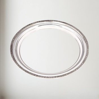 Large Celtic Rim Pewter Tray