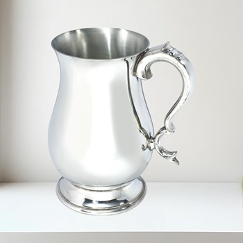 Two Pint Georgian Pewter Tankard