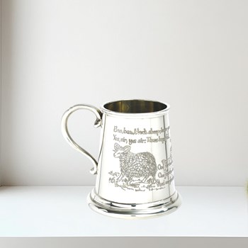 Baa Baa Black Sheep Pewter Baby Mug