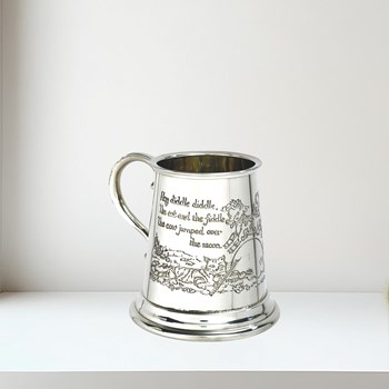 Cow Over the Moon Pewter quarter pint baby Mug