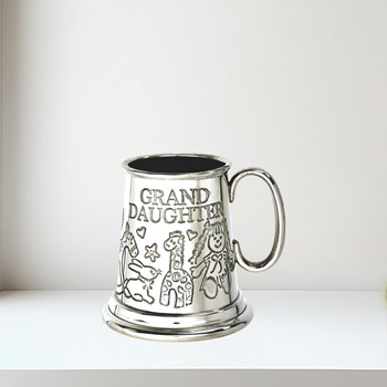 Grand Daughter pewter quarter pint baby Mug