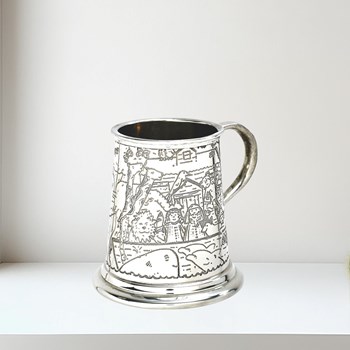 Noahs Ark  Quarter Pint Pewter Baby Mug