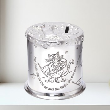 Cow over the Moon Pewter Money Box