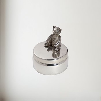 Teddy Pewter Trinket Box