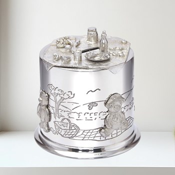 Pewter Teddy Bears Picnic Money box