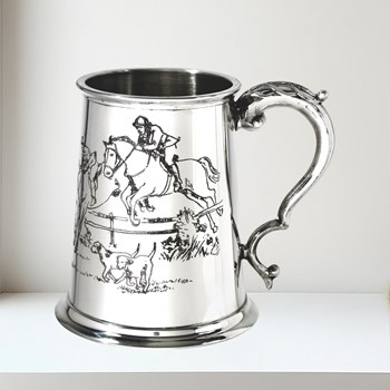 Hunting Scene One Pint Pewter Tankard Hunting Scene 1 pint pewter Tankard