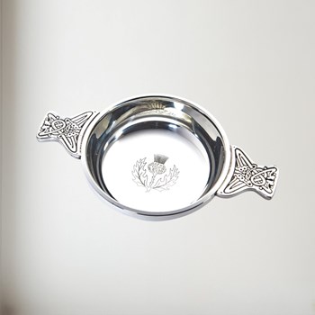 Large Thistle Pewter Quaich Large Thistle pewter Quaich