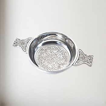 Large Celtic Circle Pewter Quaich Large celtic circle Pewter quaich