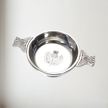Medium Thistle Pewter Quaich Thistle Pewter Quaich