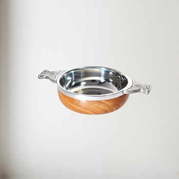 Wood and Pewter Quaich
