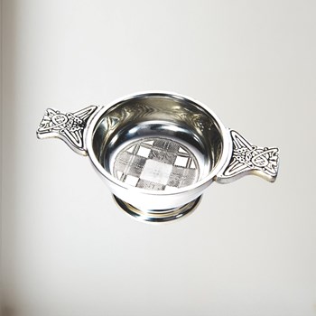Small Tartan Pewter Quaich Small Tartan Pewter Quaich