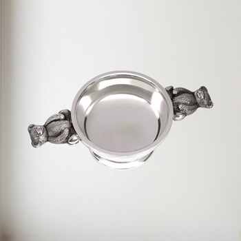 43S-TED Teddy handle Pewter Quaich