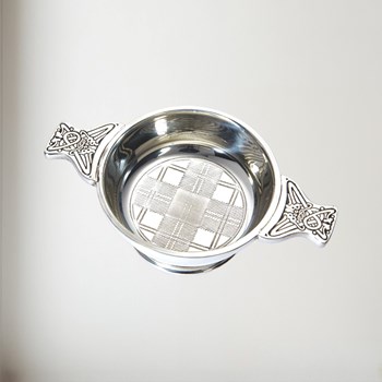 Standard Tartan Pewter Quaich