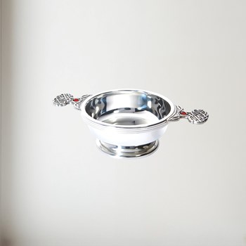 Birthstone Pewter Quaich July With Ruby Stones Birthstone pewter quaich July with Ruby stones