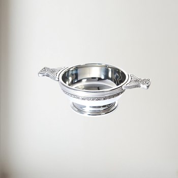 Standard celtic band pewter quaich