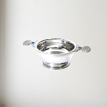 Birthstone Pewter Quaich September With Saphire Stones Birthstone pewter quaich september with Saphire Stones