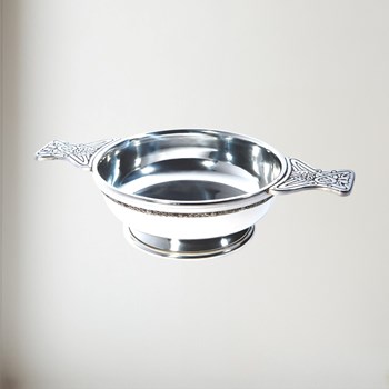 Xl Celtic Band Pewter Quaich XL Celtic Band Pewter Quaich