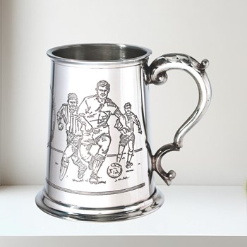 Football Scene One Pint Pewter Tankard Football Scene 1 pint pewter Tankard