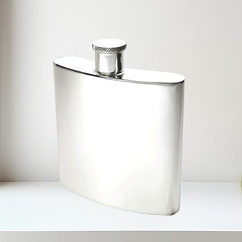 26oz Giant Plain Pewter Kidney Spirit Flask