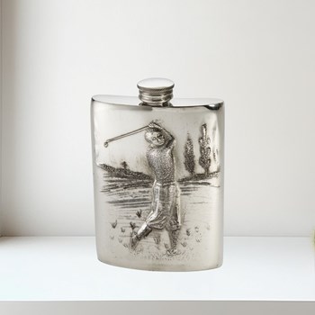 3oz pewter kidney spirit flask