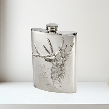 3oz pewter kidney spirit flask