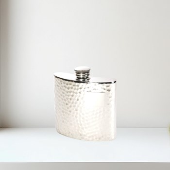 4oz Hammered Pewter Kidney Hip Flask 4oz Hammered Pewter Kidney Hip Flask