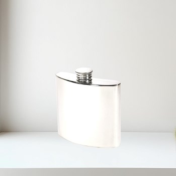 4oz Plain Pewter Kidney Hip Flask 4oz plain pewter kidney flask